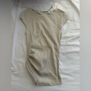 Zara Cream Ribbed Top